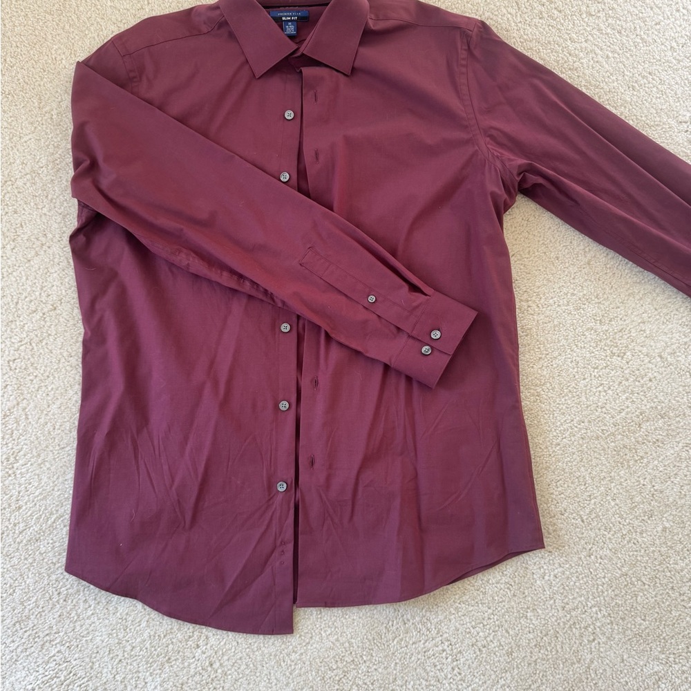 Apt. 9 Men's Maroon Dress Shirt